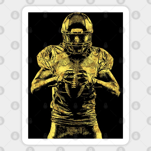 Football Player UNIQUE abstract artwork style for all the gridiron fans Magnet by Naumovski